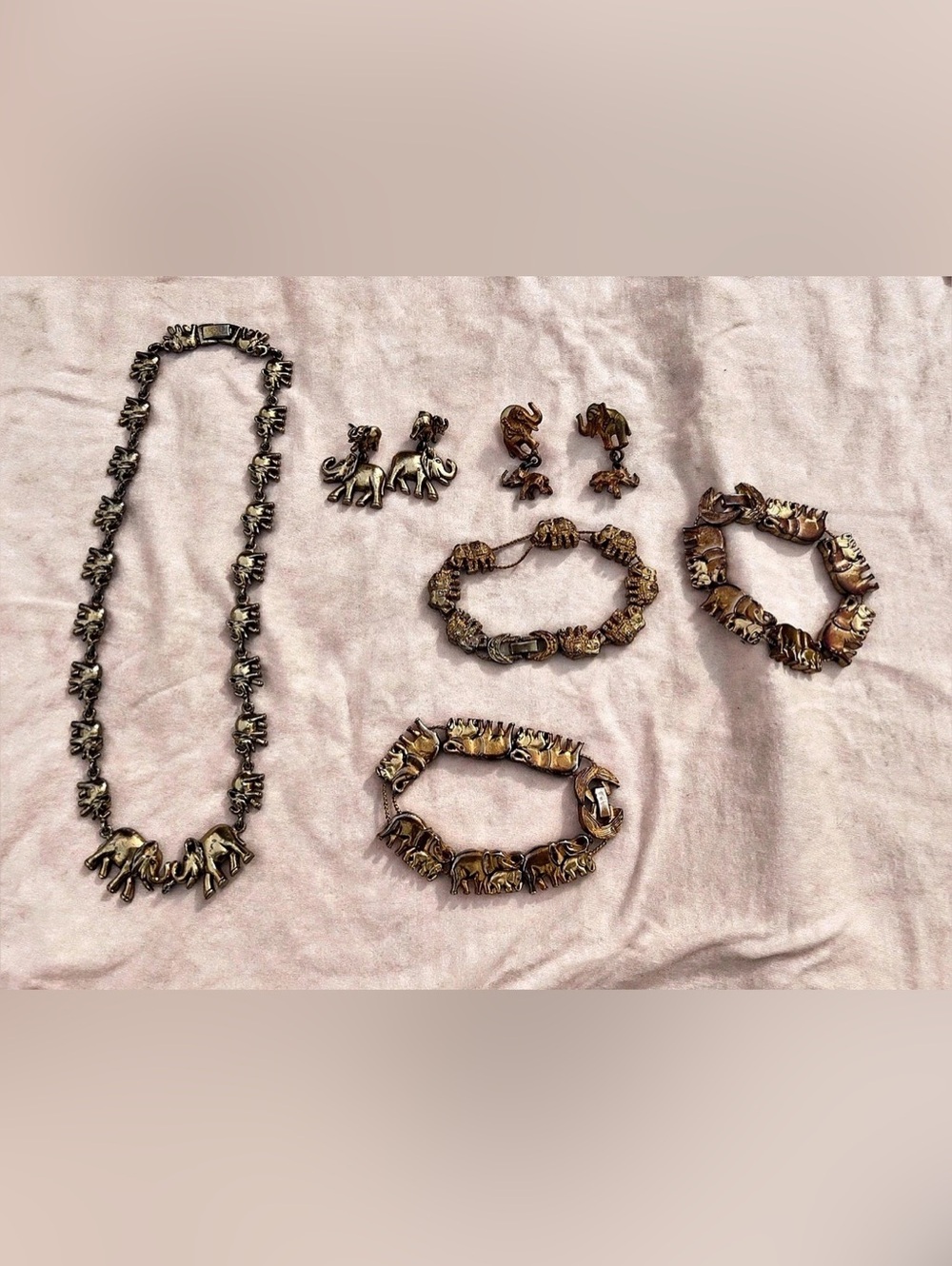 Animal Motif Jewelry Lot Gold Tone